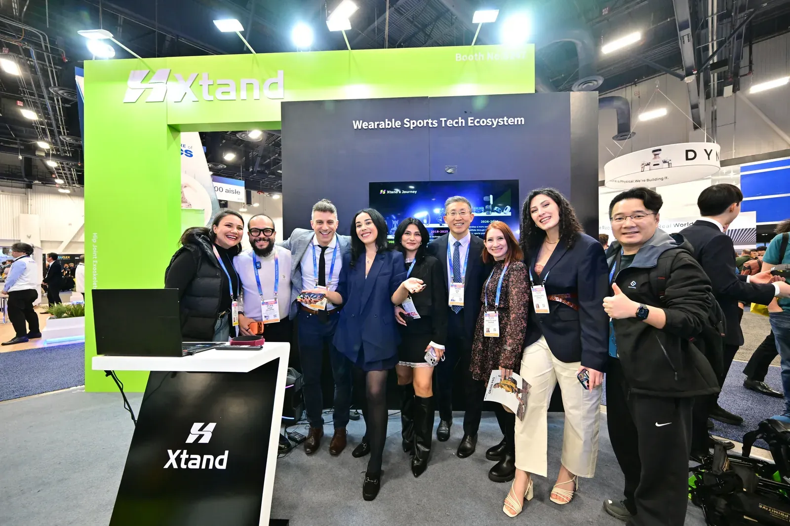 Visitors and the Xtand team at the CES 2026 exhibition booth