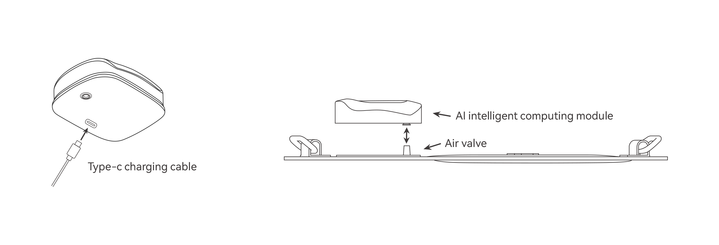 Type-C charging port and AI module connection diagram