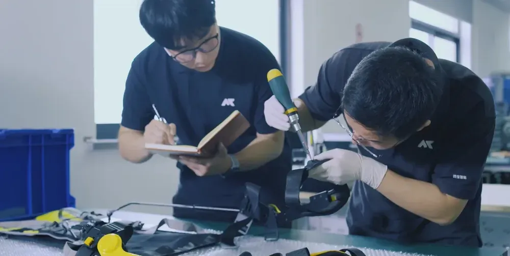 Xtand engineers validating a wearable system