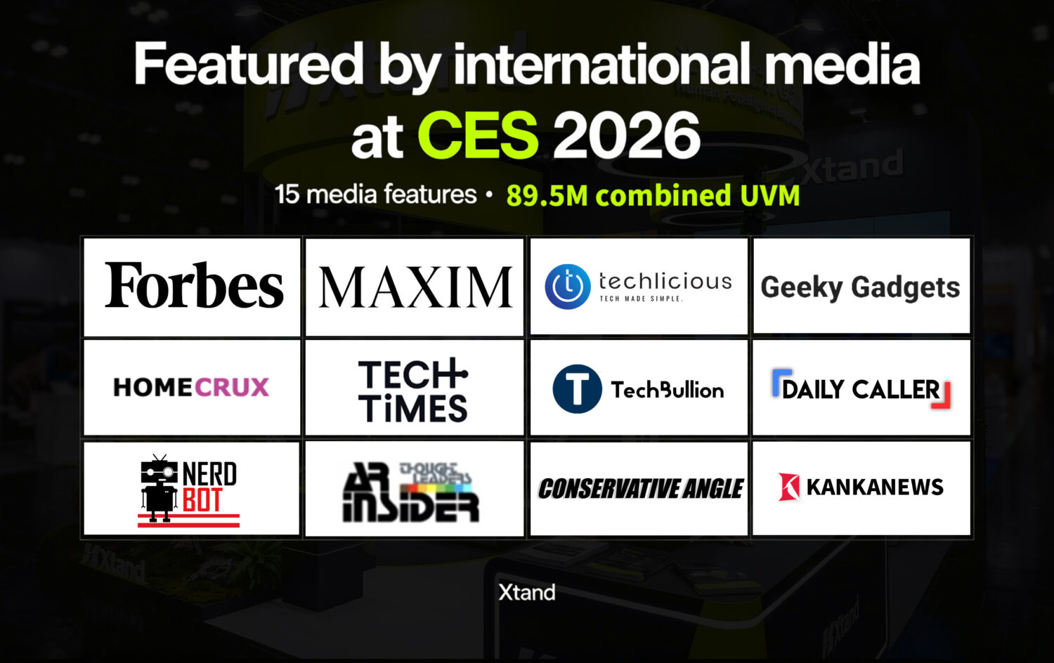 xtand recognized by international media